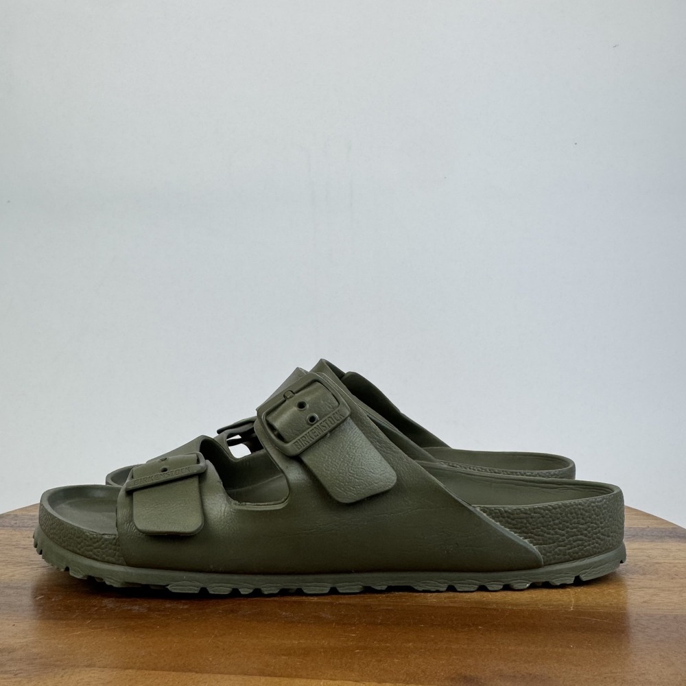 Mens Birkenstock Arizona Green Eva Strappy Slide Sandals Size EU 44 Wide GUC - Picture 6 of 7